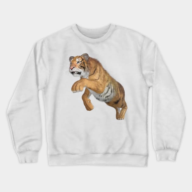 Siberian tiger Crewneck Sweatshirt by Carlosr1946